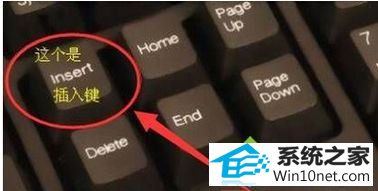 按一下“insert” winxp系统在word文档中编辑文字后面的字体会被覆盖的图文步骤